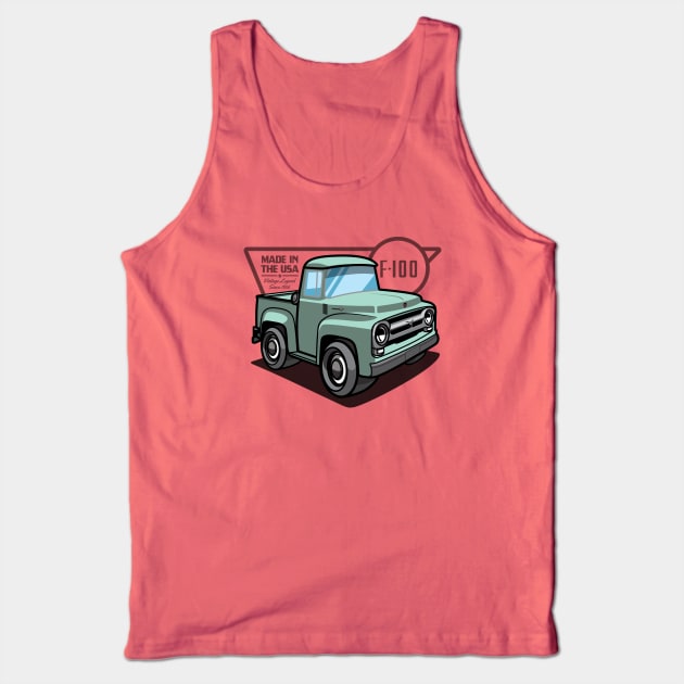 Meadow Mist Green F100 - 1956 Tank Top by jepegdesign